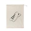 Set Of 3 Practical Linen Bread Bags Reusable And Washable Pockets With Drawstring For Bread And Produce Storage