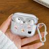 Cute Cartoon Cat Pattern Earphone Case for AirPods Pro3/Pro2/Pro Protective Case for AirPods 4/3/2/1 Transparent TPU Soft Cover