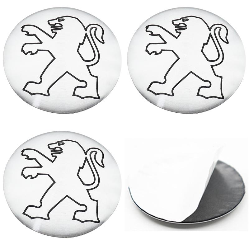 4pcs 54mm 56mm 60mm 65mm Peugeot Car emblem Wheel Center Hub auto Rim refit dust-proof badge covers sticker styling accessories