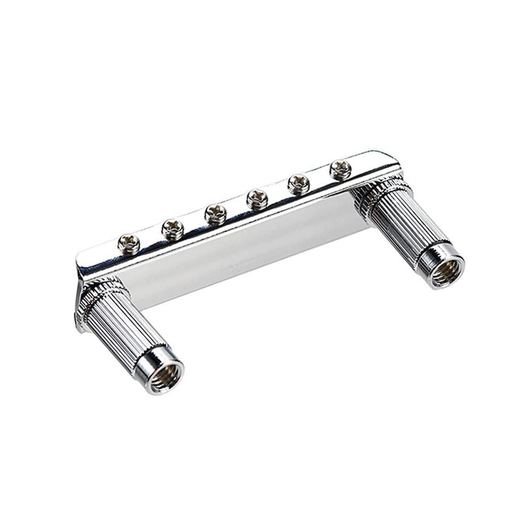 Fockety Metal Guitar Chrome Electric Guitar Bridge Adjustable Saddle Roller Easy Installation Roller Saddle Guitar Bridge Kit for Electric Guitars and