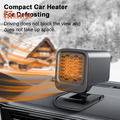 Ventilador de aquecimento térmico para carro: Descongelamento rápido, aquecedor de desembaçamento de uso duplo, design dobrável, aquecedor de pára-brisa para o inverno