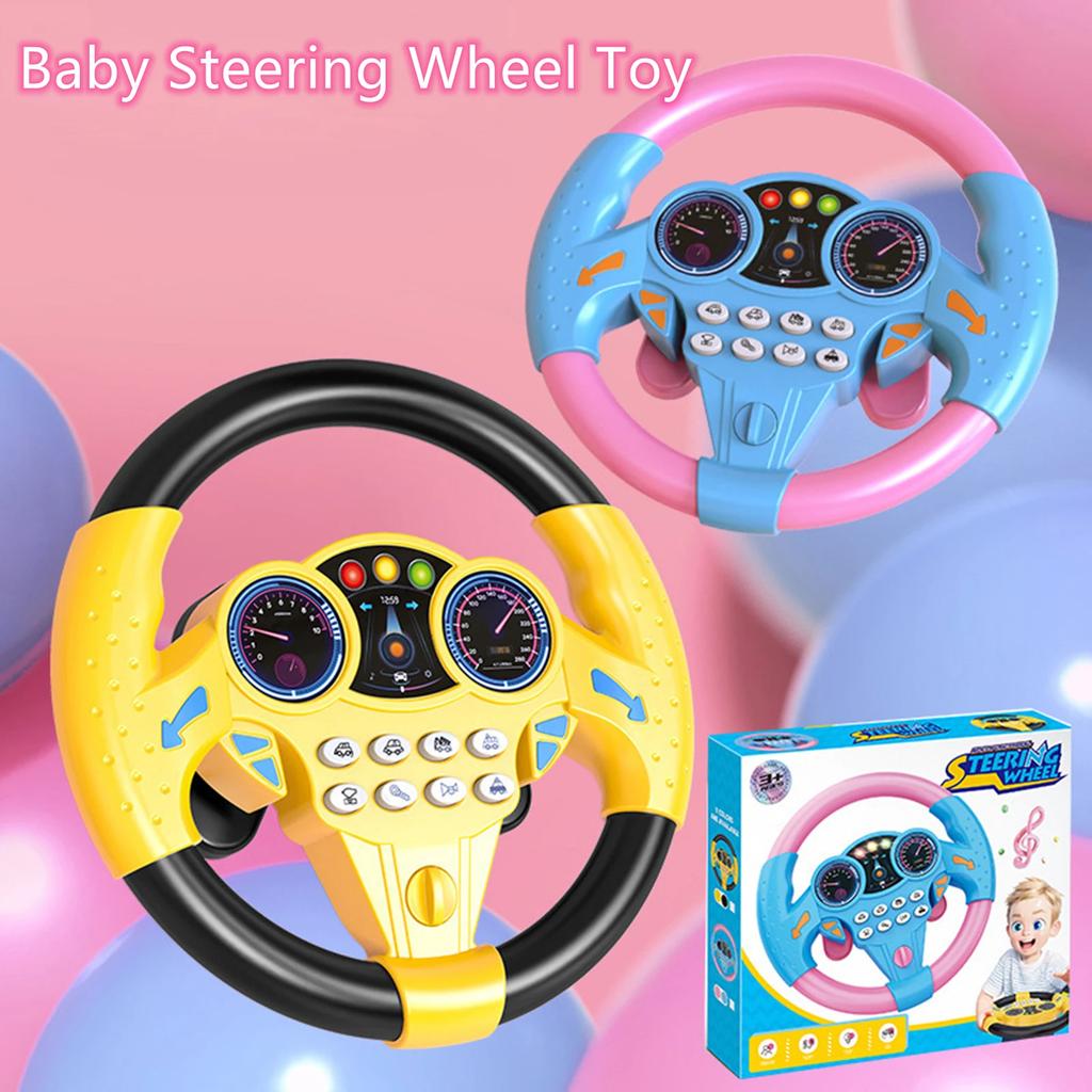 Baby Steering Wheel Toy Simulated Driving Controller With Light Music Early Education Steering Wheel Toy Gift For Boys Girls