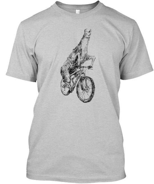 

Funny Llama On Bicycle Best Animal T shirt Made in the USA Size S to 5XL S