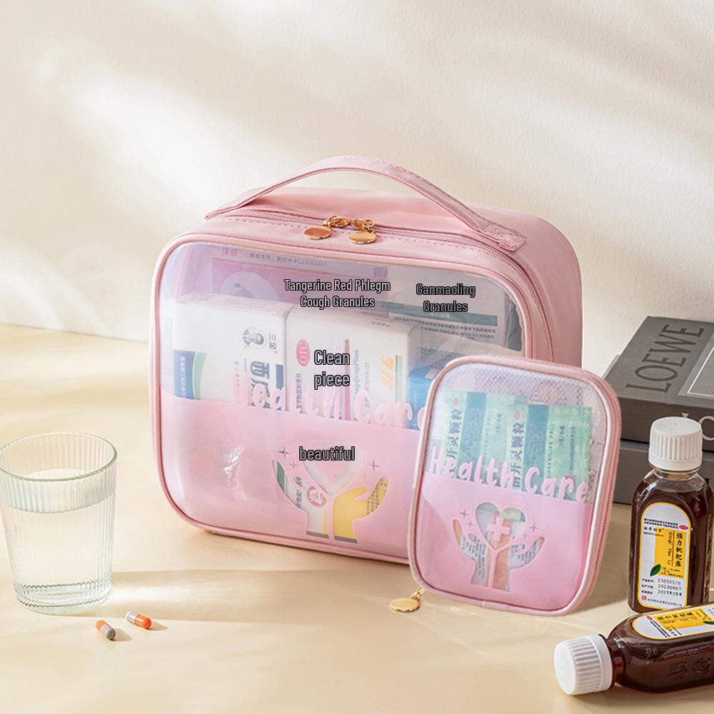 Foldable Large-Capacity Medicine Box: Dustproof & Moisture-Proof First Aid Travel Storage Bag