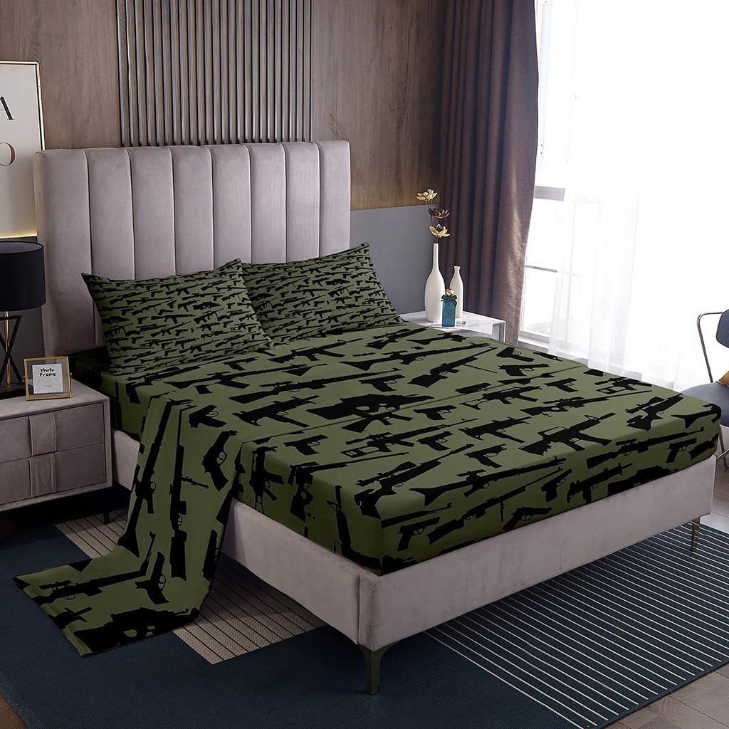 Gamepad pattern mattress four-piece digital printing bedroom room dormitory bedding decoration