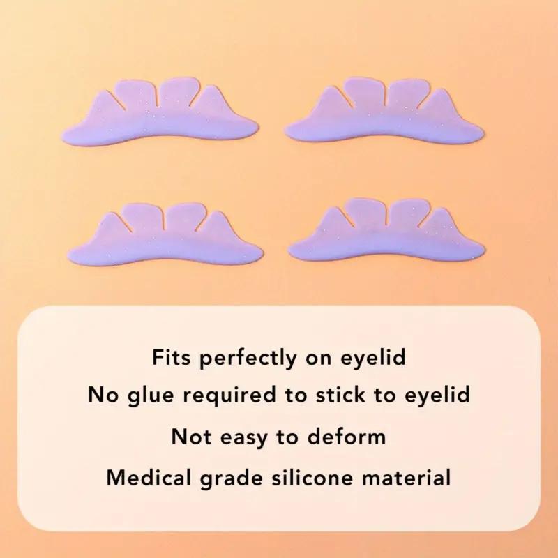 2pcs Silicone Eyelash Perming Pads Glitter Butterfly Shaped Lash Extension Supplies Eyelash Extension Lash Lifting Pads