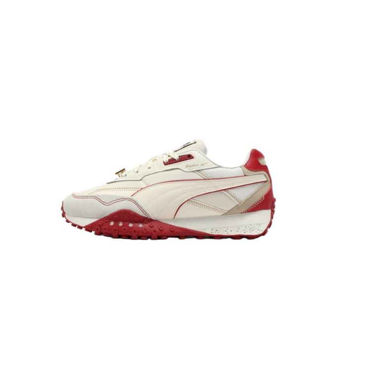 PUMA Blktop Rider Unisex White Red Low Top Lifestyle Sneakers 402910-01 EU 44