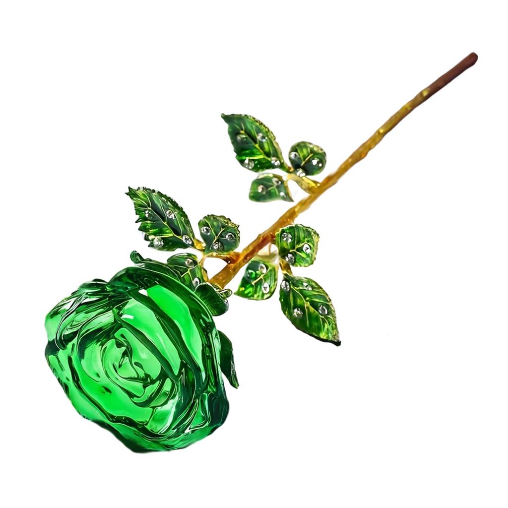 Unique Crystal Colored Glass Rose For Romance Gift And Table Centerpieces Decoration Stylish Birthday Gift