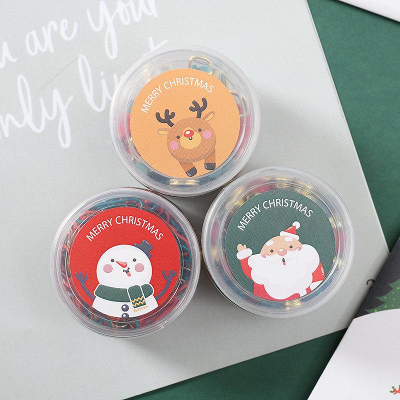 Red & Green Creative Christmas Paper Clip Gift Set with Golden Earth Display Box