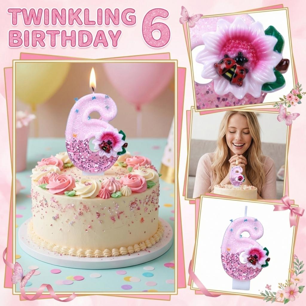 Fashion Cartoon Creative Birthday Candles Party Digital Candles