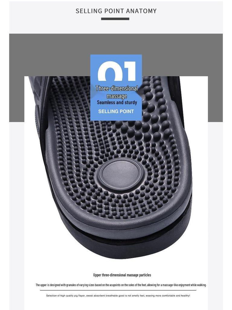 Men's Colorblock Massage Sole Flip Flops - Plus Size Lightweight Beach Toe Post Slippers for Outdoor Casual Wear