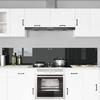 Kitchen Splashback 2 pcs Black 110 x 40 cm Tempered Glass
