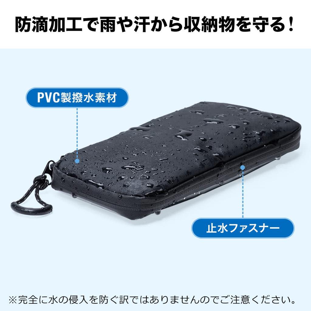 Sanwa Direct Cycling Pouch, Road Bike, Wallet, iPhone, Smartphone, Water-Resistant, Lightweight, 62g, 800-BYCP002