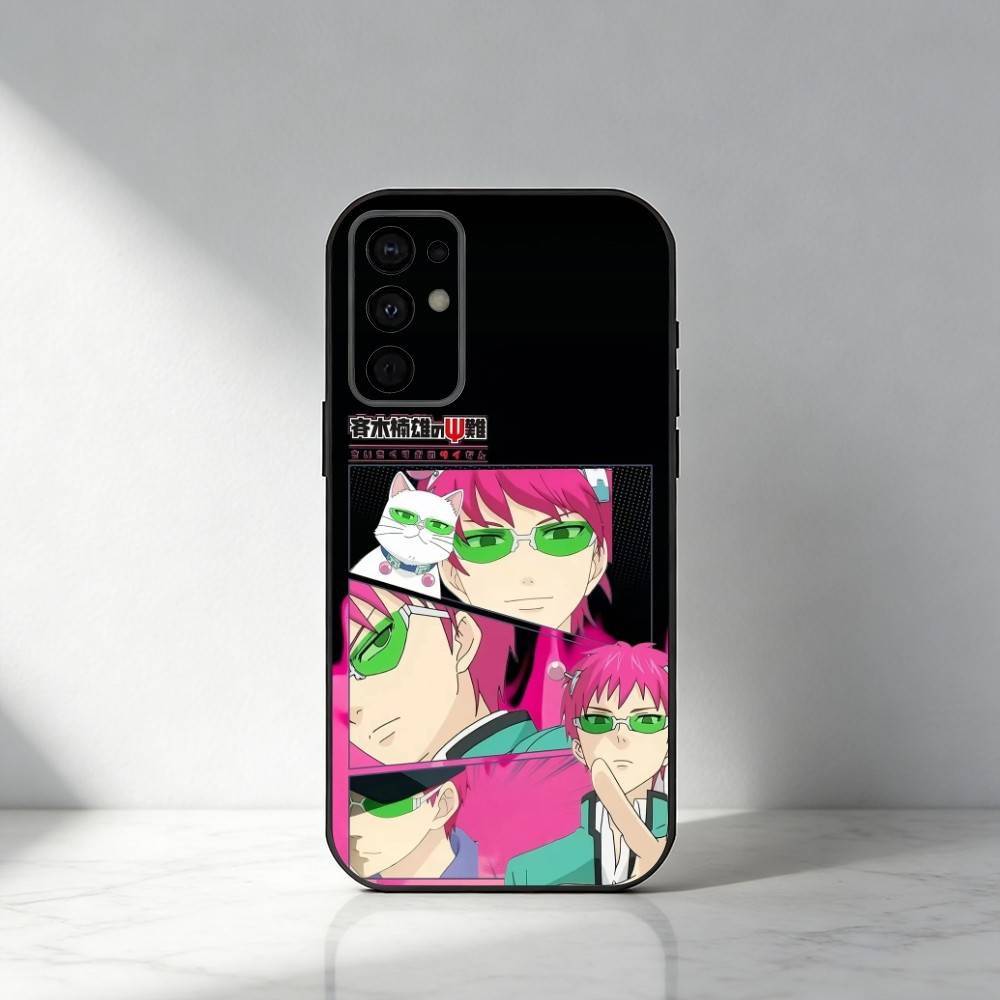 Anime Boy S-Saiki Kusuo Phone Case For Samsung S25,S24,S21,S22,S23,S30,Ultra,S20,Plus,Fe,Note,5G Black Cover