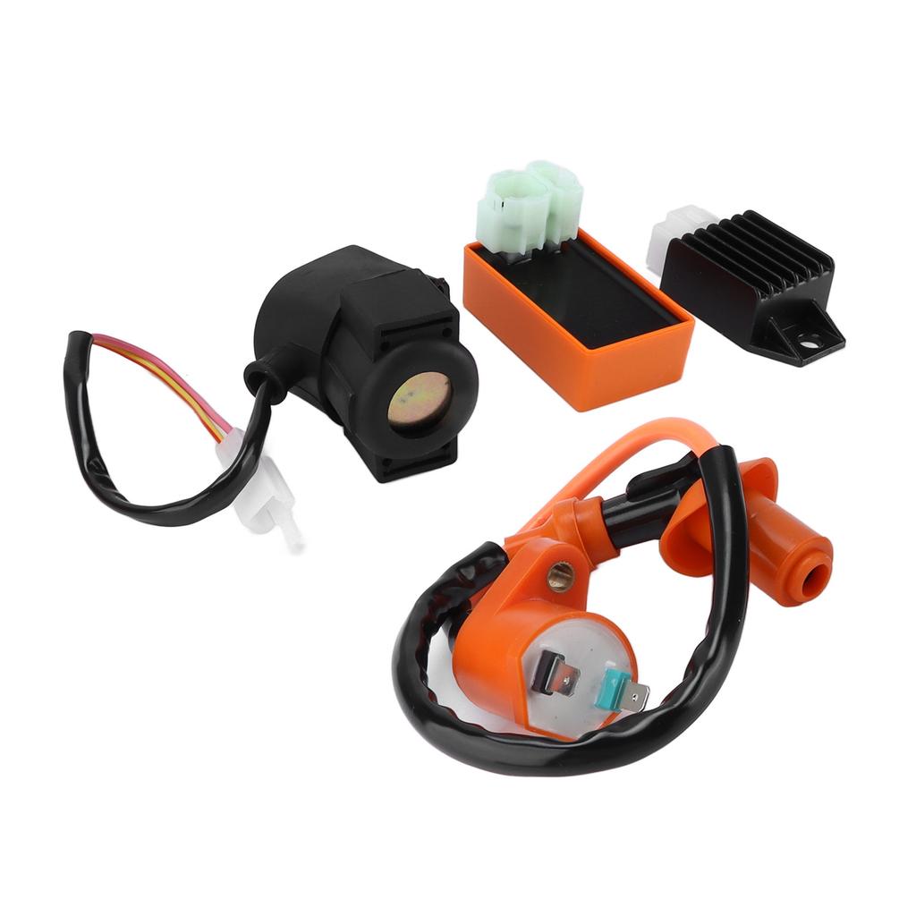 6Pin CDI Module Ignition Coil 4Pin Rectifier Starter Relay Solenoid for 4 Stroke 50cc 70cc 90cc 110cc 125cc ATV