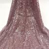 Tessuto di Pizzo Ricamato Full Paillettes Lucide Multicolore Materiale da Cucito Fai da Te per Abito da Sposa Tessuto Decorativo per Abbigliamento