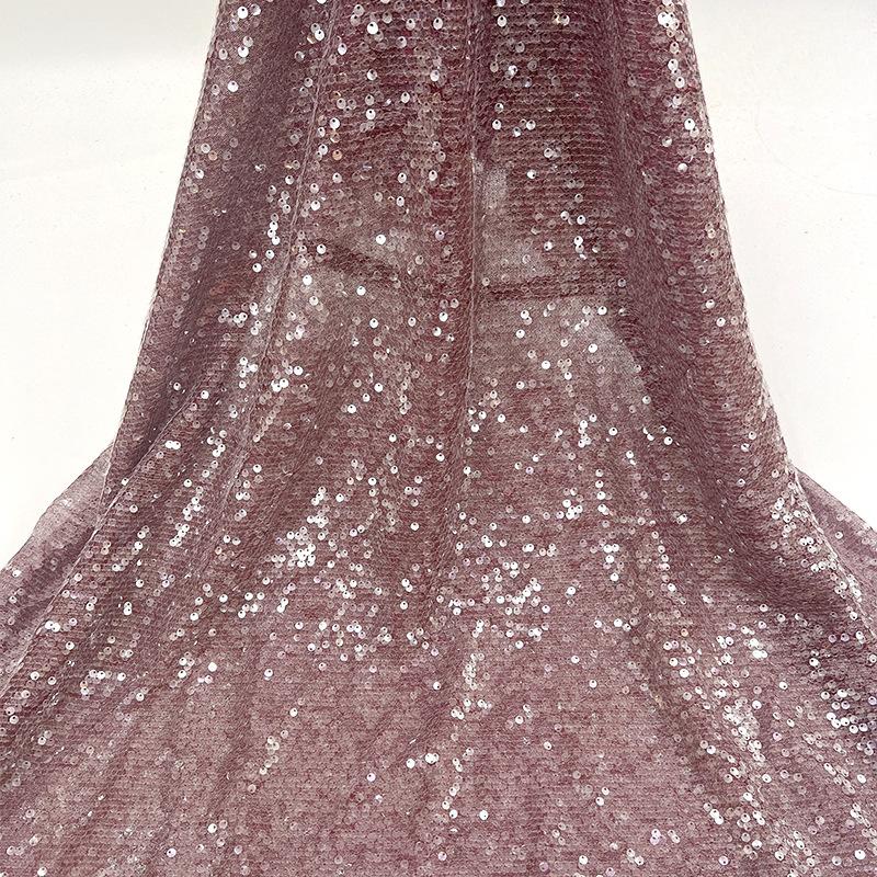 Tessuto di Pizzo Ricamato Full Paillettes Lucide Multicolore Materiale da Cucito Fai da Te per Abito da Sposa Tessuto Decorativo per Abbigliamento