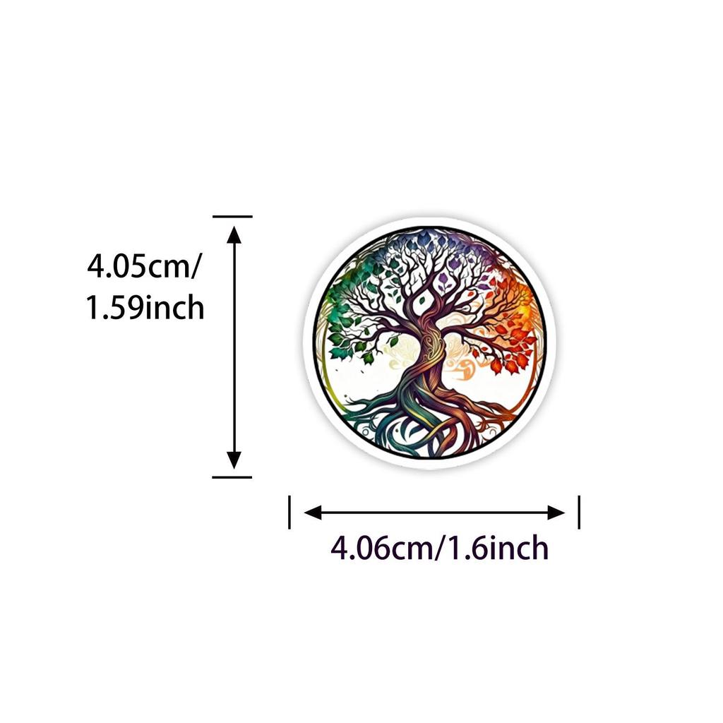 65 Life Tree Cartoon Fantasy Stickers: Waterproof Decorative Stickers for Phone Cases and Laptops