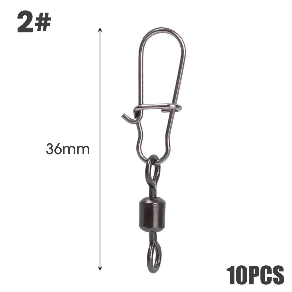 Fishing Snap Swivels Duo Lock Ball Bearing Swivel Snap Stainless Steel Fishing Accessories Fast Snap Clip Fishing Lure Connector