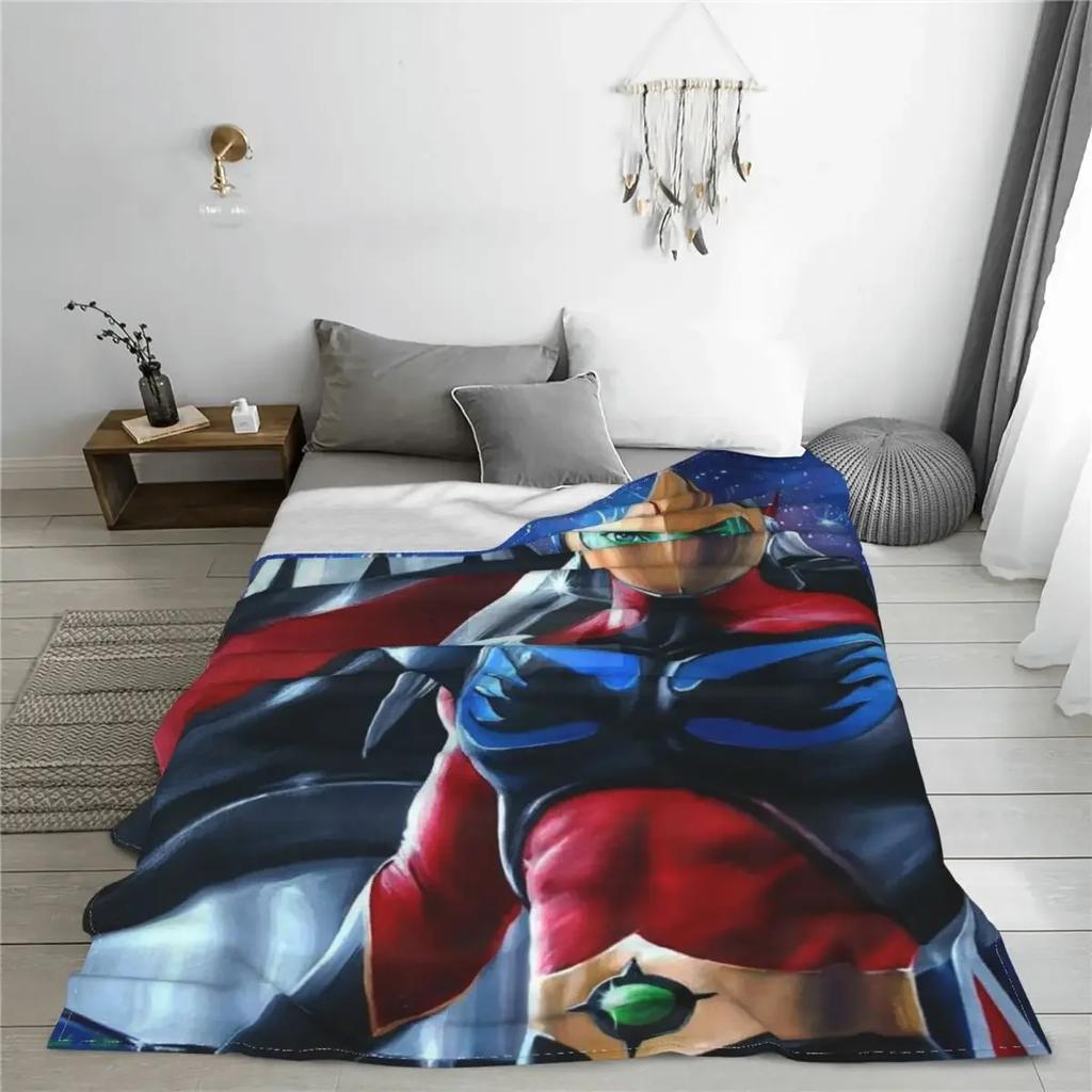 Goldorak Actarus Mazinger Z Manga Blankets Sofa Cover Flannel Decoration Warm Throw Blankets for Home Car Rug Piece