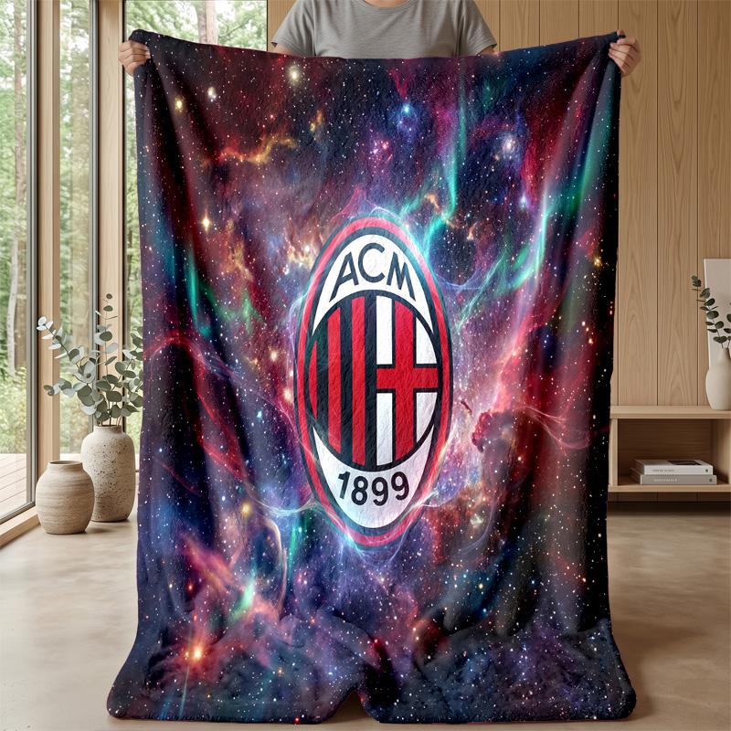AC Milan Theme blanket Soft Flannel Blanket Plush Throw Blanket Cozy Sofa Bed Blanket for Home Decor