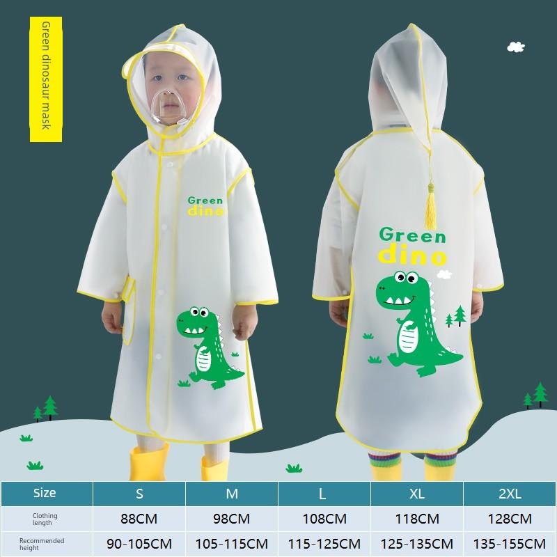 Children's Raincoat for Boys and Girls, Kindergarten School Rainwear, Transparent Cute Poncho-Style Raincoat for Toddlers and Students