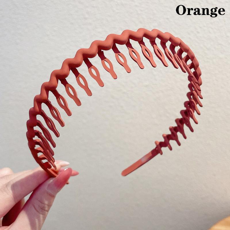 Women Simple Colorful Matte Toothed Hairbands Broken Hair Finishing Headband Outdoor Hair Hoop Headwear  Hair Accessories