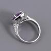 Bolaijewelry Natural South African Amethyst Gemstone Ring 925 Sterling Silver Classic design of fine jewelry for women gift