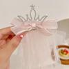 Children's Long Veil Princess Crown Photo Hairpin Flower Girl Baby White Girl Headwear Kids Women Hair Accessories