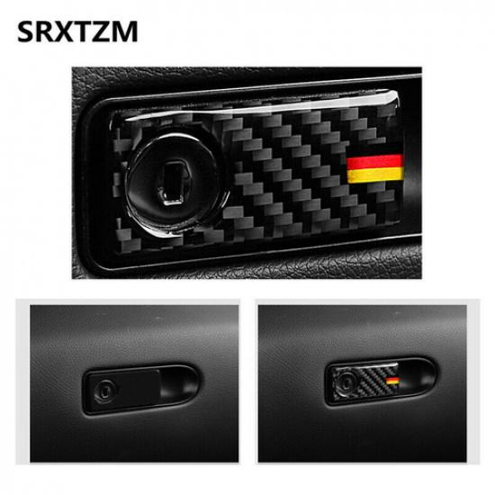 Real Carbon Fiber Co-pilot Storage Box Handle Bowl Decor For Mercedes Benz GLC