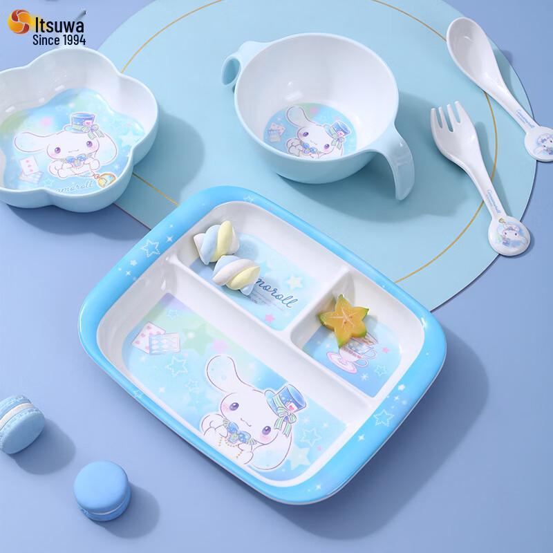 WUHE Cinnamoroll Odporna na upadki Miseczka dla dzieci z uchwytem w kształcie płatka