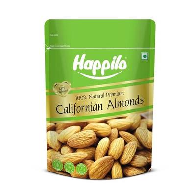 Happilo %100 Doğal Premium Kaliforniya Kurutulmuş Badem 500g Paket Poşet | Premium Badam Giri | Lif Bakımından Zengin ve Bağışıklığı Güçlendirin | Gerçek Kuruyemişler | Glutensiz