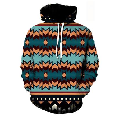 New 3D Printing Ethnic Style Men and Women Casual Fashion Loose Hooded Sweatshirt