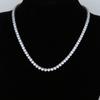 Hip Hop Zircon Crystal Necklace For Men Rock Silver Color Tennis Chain Necklace For Women Fashion Party Jewelry Gift