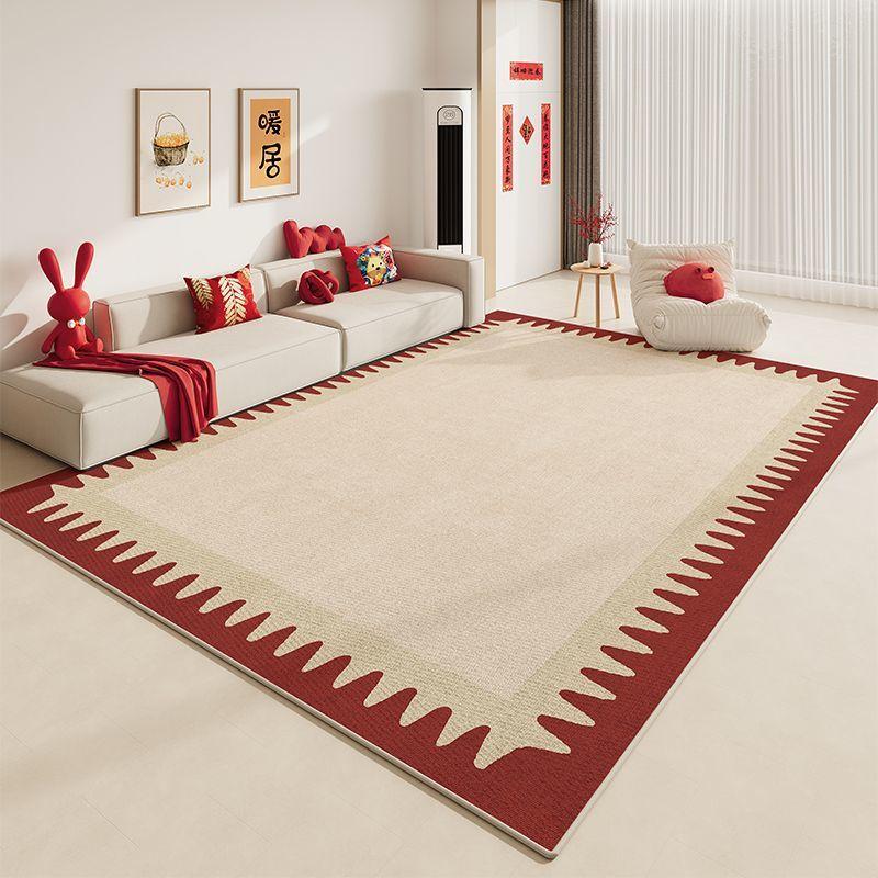 Carpet Living Room Red Light Luxury Sofa Tea Table Carpet Home Bedroom Non Slip Floor Mat