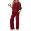 Women's Casual Fashion Comfortable Tops And Pants Home Pajamas Set
