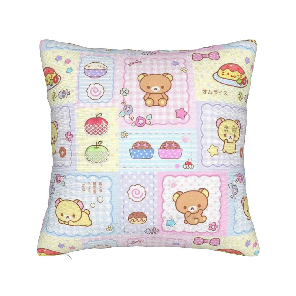 R-Rilakkumas Cartoon Pillow Cover Merch Printed Cushion Cover Decorations Pillow Case Cover Home Multiple Sizes