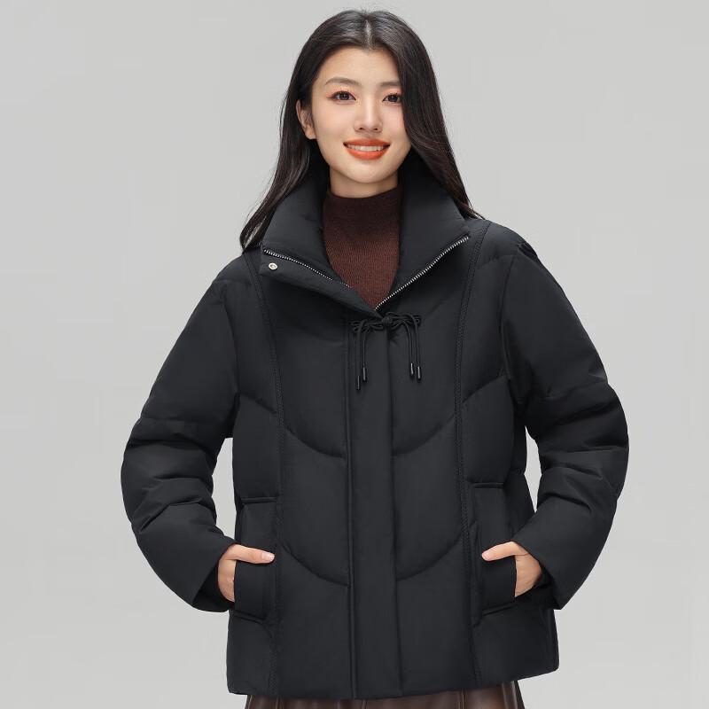 SNOWFLYING Women's Short Hooded Down Jacket