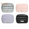 Women Padded Makeup Bag Portable Cosmetic Organizer Waterproof Zippered Handbag Toiletry Pouch for Girls Travel Home Use