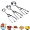 Baking Tools Cookie Dough Scoop Set Stainless Steel Ice Cream Scoop with Trigger Release for Making 4/5/6 Cm Round Pastries