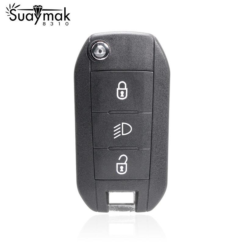 

Автомобильный ключ дистанционного управления для Peugeot 208 2008 301 308 508 5008 3 кнопки/434 МГц/ID46 PCF7941 чип/HU83/VA2/FSK HU83 чёрный