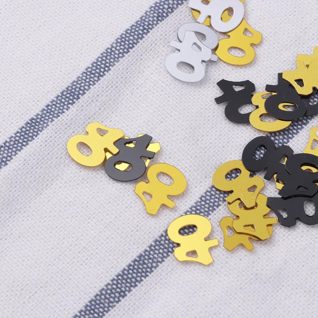 1200Pcs Number Sequins Confetti Party Decoration Table Scatter for Birthday Anniversary Wedding Celebration Sparkling Party