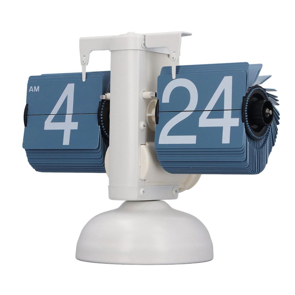 Page Turning Clock Single Leg European Vintage Simple Automatic Flip Mechanical Clock for Living