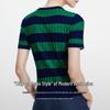 Navigare Women's Striped Short Sleeve Cable Knit Top