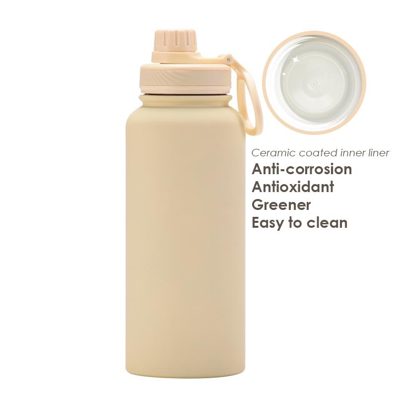 PuraCool Personalisierte Wasserflasche | 1000ml Kundenspezifische Thermosflasche | Keramische Korrosionsschutzbeschichtung Becher