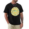 Painted Golden Yellow Daisies On Soft Sage Green T-Shirt for a Boy Plus Sizes Oversized Hippie Clothes Mens T Shirt Graphic