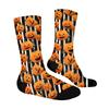 Unisex Breathable Mid-Calf Socks Halloween Pumpkin Pattern Comfortable Stretch Fit Athletic Socks for Everyday Wear