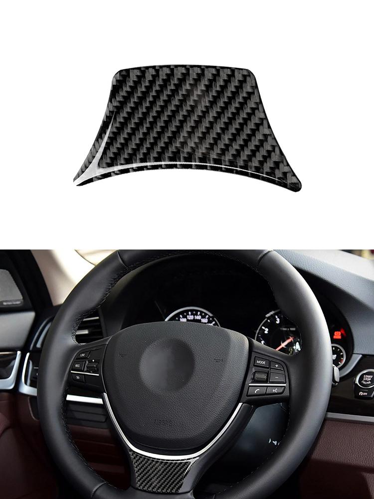 Car Interior Button Panel Cover Decorative Carbon Fiber Sticker For BMW 5 Series F10 2011-2017 Styling Accessories