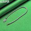 925 Sterling Silver 3mm Simple Braided Bracelet - Beautiful Gift Jewelry