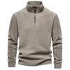 Men's Spring and Autumn New Vertical Collar Half-Zipper Long-Sleeved Sweatshirt Leading Cross-Border Trend All-Match Men's Fleece Top
